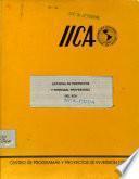 Listado de proyectos y personal profesional del IICA
