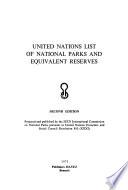 Liste Des Nations Unies Des Parcs Nationaux Et Réserves Analogues