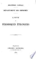 Liste des périodiques étrangers