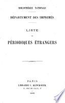 Liste des périodiques étrangers