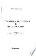 Literatura argentina e idiosincrasia