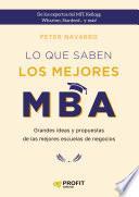 Lo que saben los mejores MBA