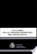 Los acuerdos con las confesiones minoritarias