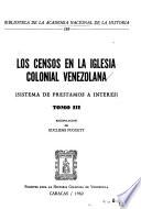 Los Censos en la iglesia colonial venezolana
