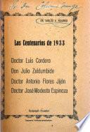 Los centenarios de 1933