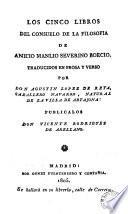 Los Cinco libros Del consuelo de la filosofia