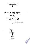 Los errores de mi texto