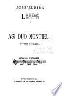 Los españoles en la guerre de 1914-1918: Así dijo Montiel