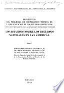 Los estudios sobre los recursos naturales en las Américas