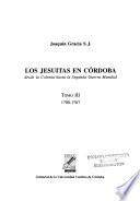 Los jesuitas en Córdoba: 1700-1767