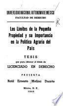 Los límites de la pequeña propiedad y su importancia en la política agraria del país