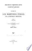Los mamf́eros fśiles de la República Argentina ...