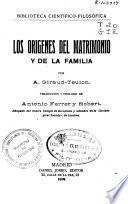 Los orígenes del matrimonio y de la familia