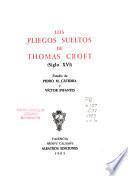 Los pliegos sueltos de Thomas Croft (siglo XVI): Facsímile