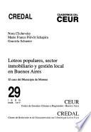 Loteos populares, sector inmobiliario y gestión local en Buenos Aires