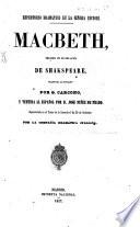 Macbeth, tragedia en cuatro actos de Shakspeare, traducida al italiano por G. Carcono, y vertida al español por D. José Núñez de Ṕrado, etc