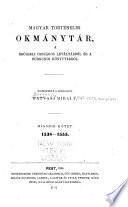 Magyar történelmi okmánytár, a Brüsseli országos levéltárból és a Burgundi könyvtárból. 1. 1441 - 1538