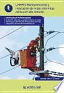 Mantenimiento de redes eléctricas aéreas de alta tensión : montaje y mantenimiento de redes eléctricas de AT de 2 y 3 categoría y centros de transformación