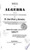 Manual de álgebra