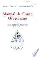 Manual de canto gregoriano