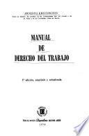 Manual de derecho del trabajo