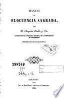 Manual de elocuencia sagrada