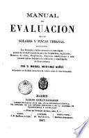 Manual de evaluación de la solares y fincas urbanas