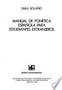 Manual de fonética española para estudiantes extranjeros