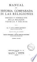 Manual de historia comparada de las religiones