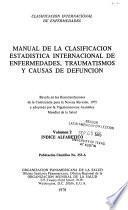 Manual de la clasificación estadística internacional de enfermedades, traumatismos y causas de defunción