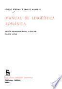 Manual de lingüística románica