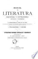 Manual de literatura nacional y extranjera, antigua y moderna, 1 part