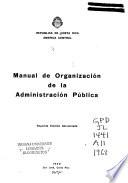 Manual de organización de la administración pública