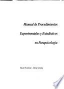 Manual de procedimientos experimentales y estadísticos en parapsicología