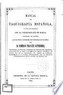 Manual de Taquigrafía española ...
