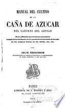 Manual del cultivo de la cana de azucar ...