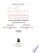 Manual del psicodiagnóstico de Rorschach, para psicólogos, médicos y pedagogos