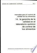 Manuales Para El Control de Calidad de Los Alimentos
