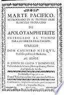 Marte pacifico, retrogrado en su propio orbe, flosculo producido de Apolo y amphitrite entregado al tiempo para su cierta exaltacion