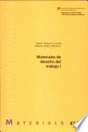 Materiales de derecho del trabajo I