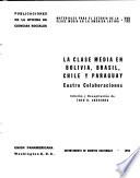 Materiales para el estudio de la clase media en la América Latina: La clase media en Bolivia, Brasil, Chile y Paraguay