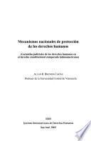 Mecanismos nacionales de protección de los derechos humanos