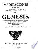 Meditaciones sobre la historia sagrada del genesis