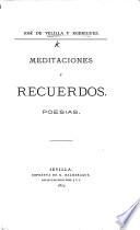 Meditaciones y Recuerdos; poesías