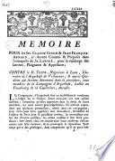 Mémoire pour les Srs Claude Giron et Jean-François Arnaud