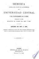 Memoria acerca del estado de la enseñanza en la Universidad Central y en los establecimientos de su distrito durante el curso ...
