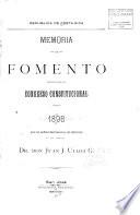 Memoria de fomento presentada al Congreso Constitucional de ...