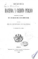 Memoria de hacienda y crédito público