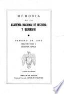 Memoria de la Academia Nacional de Historia y Geografía
