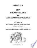 Memoria de la II Reunión Nacional de Colecciones Paleontológicas en el marco del III Congreso Nacional de Paleontología